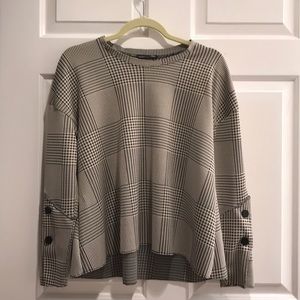 Zara Houndstooth Patterned Shirt